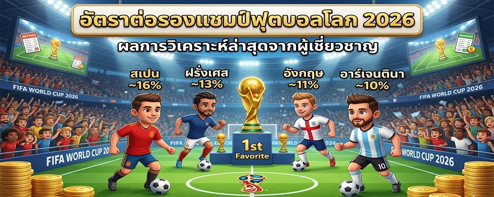 อัตราต่อรองแชมป์ฟุตบอลโลก 2026